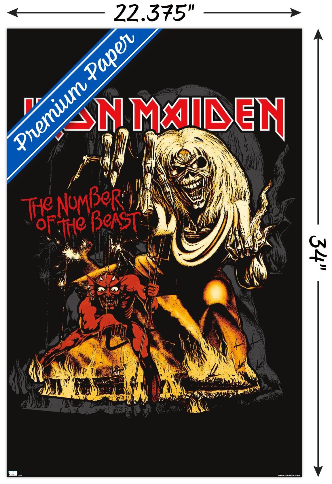 Amazon.co.jp: Iron Maiden - The Number Of The Beast 壁ポスター